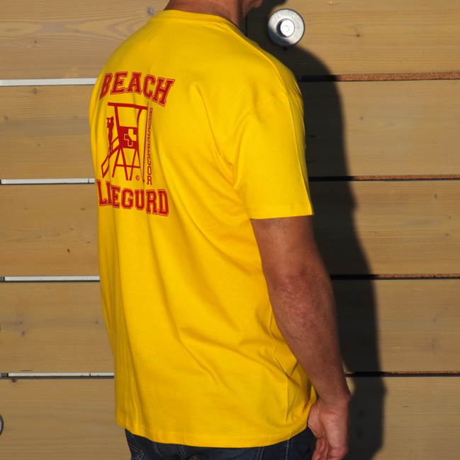 Tee shirt manches courtes Beach Lifeguard Jaune