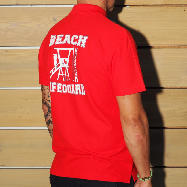 Polo classique Beach Lifeguard Rouge
